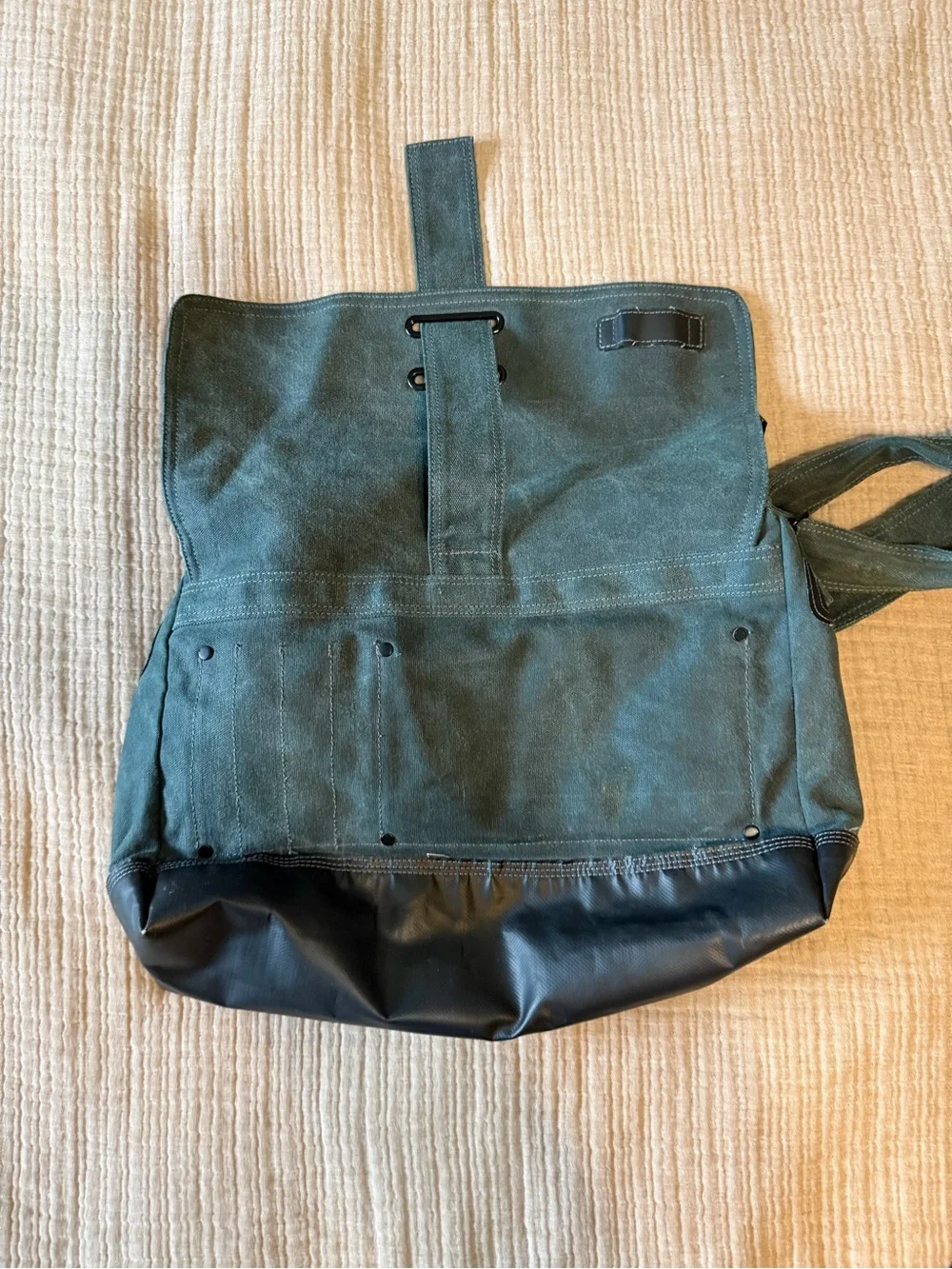 Vintage DIESEL Green Canvas Messenger Bag
